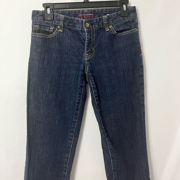 Tommy Hilfiger Dark Denim Straight Jeans Size 2 Short - Picture 8 of 9